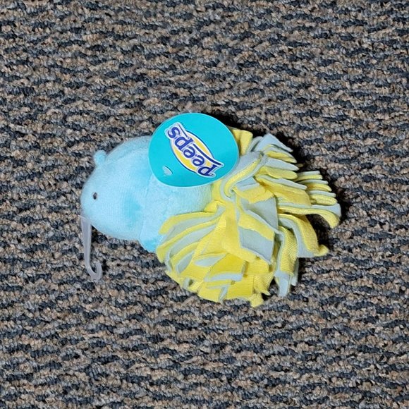 Blue Peep Peeps for Pets  Fleece Bottom Plush Chick Squeaky Dog and Cat Pet Toy - Picture 4 of 5